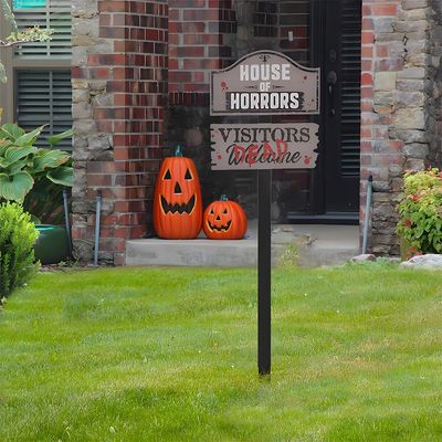 House Of Horrors Mdf Yard Stake, Multicolor
