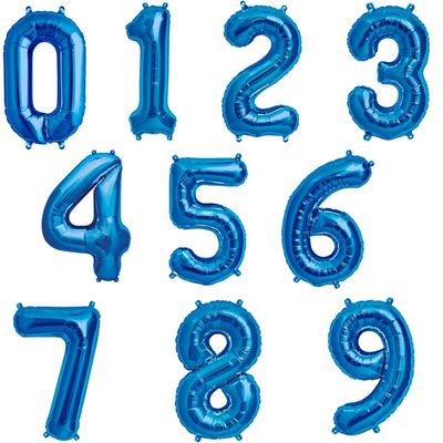 Blue 34&quot; Helium Filled Foil Balloon and Ribbon
