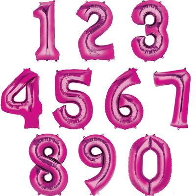 Pink 34&quot; Helium Filled Foil Balloon and Ribbon