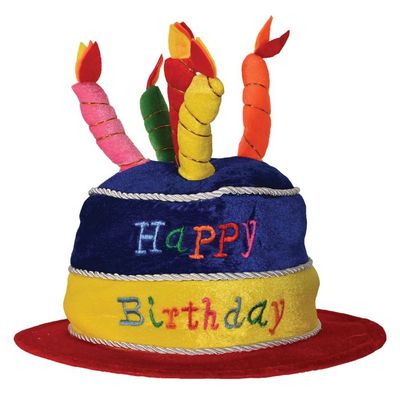 Birthday Cake Bright Plush Hat