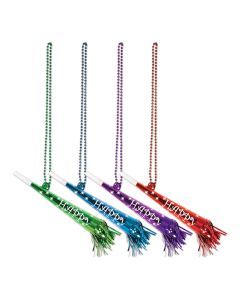 Happy New Year Beads w/Horn