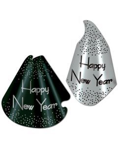 Sparkling Silver Cone Hat Asst.
