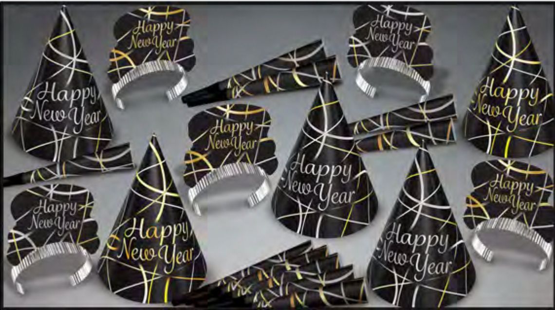 Silver and Gold Ring In The New Year Assortment for 10