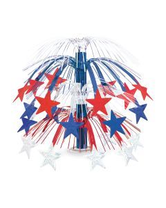 Star Cascade Centerpiece - Red/White/Blue