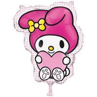 Hello Kitty My Melody  - 18&quot; Helium Filled Foil Balloon, Ribbon