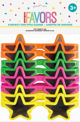 Star Novelty Glassess - 8ct