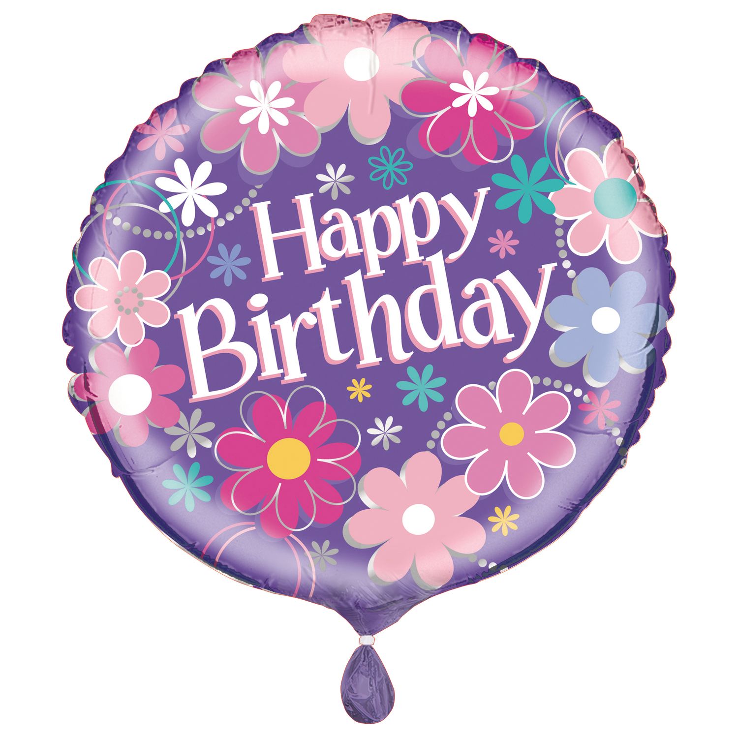 Birthday Blossom - 18&quot; Helium Filled Foil Balloon