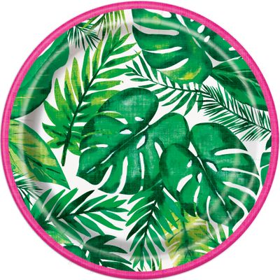 Palm Tropical Luau - 7&quot; Plates 8ct