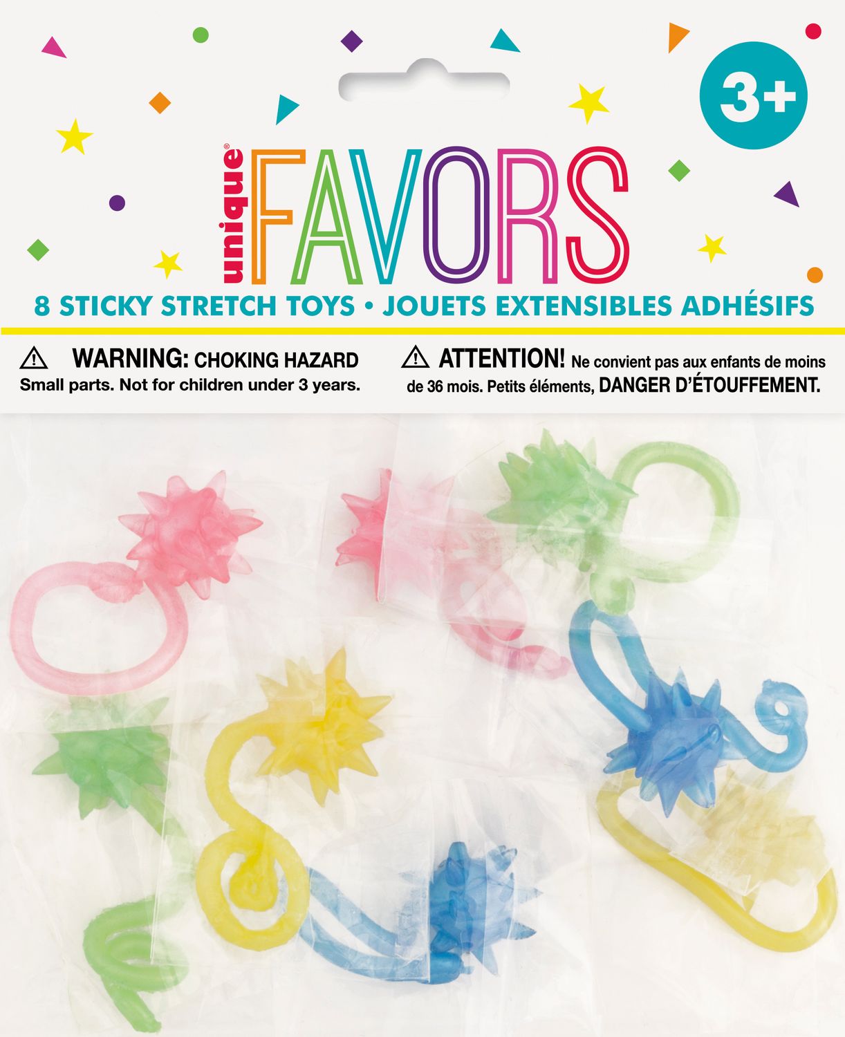 Starburst Sticky Stretch Toys - 8ct