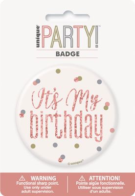 Glitz Rose - Birthday Badge