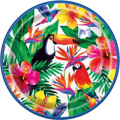 Palm Tropical Luau - 9&quot; Plates 8ct