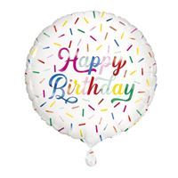 Birthday Sprinkle HBD - 18&quot; Helium Filled Foil Balloon
