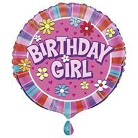 Birthday Girl - 18&quot; Helium Filled Foil Balloon