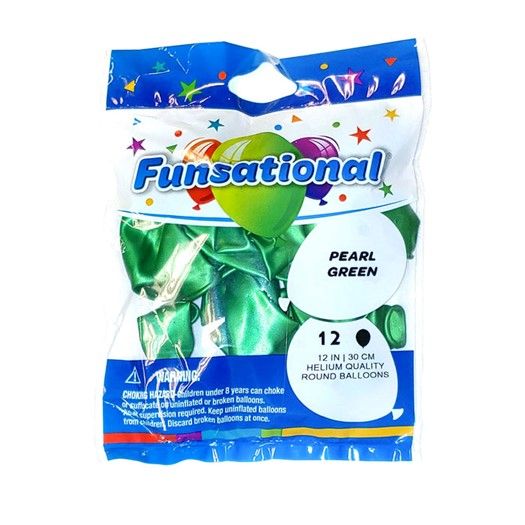 Funsational Pearl Green 12&quot; - , Count: 12 Ct