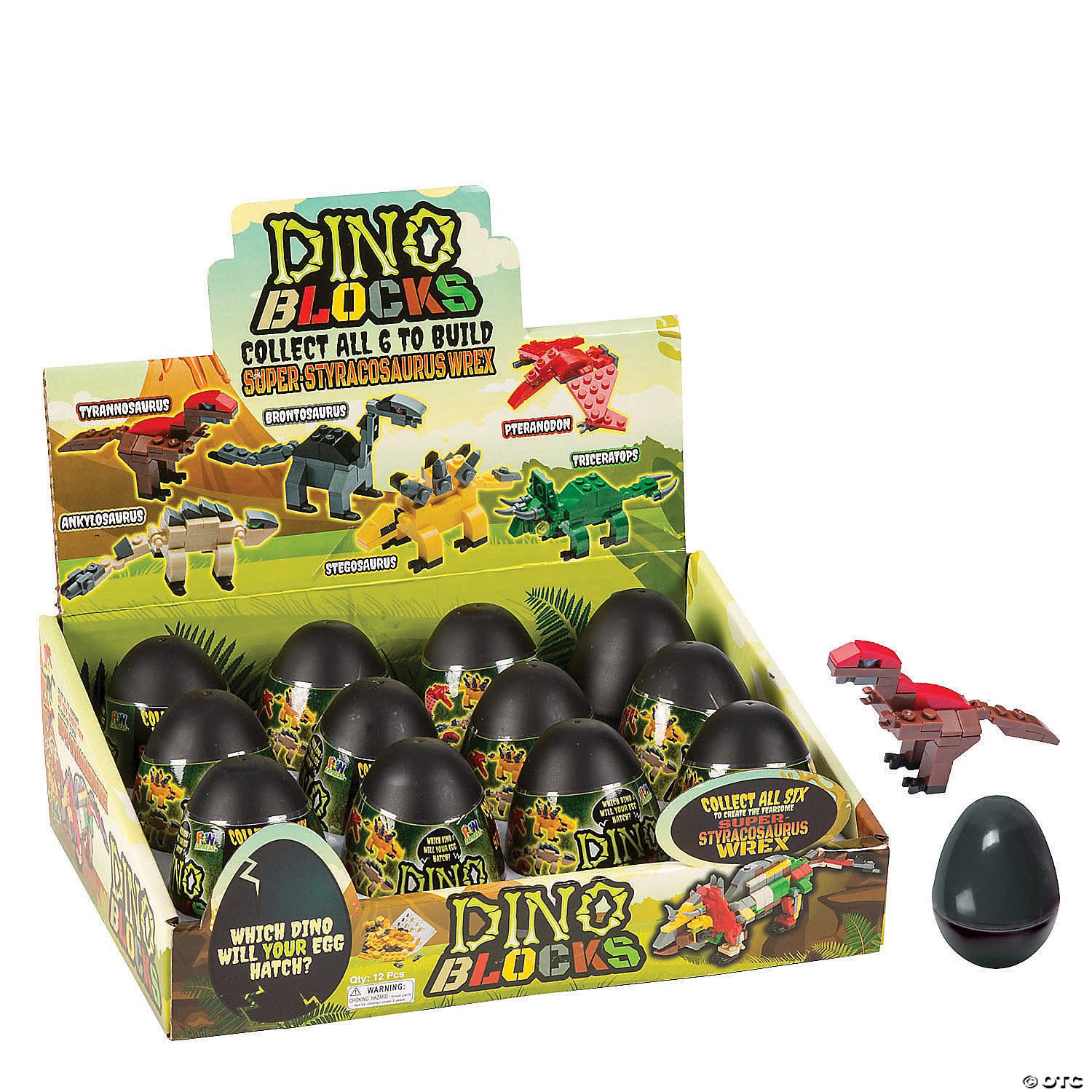 Blind Box Blocks Dinosaurs - 12 Ct Box