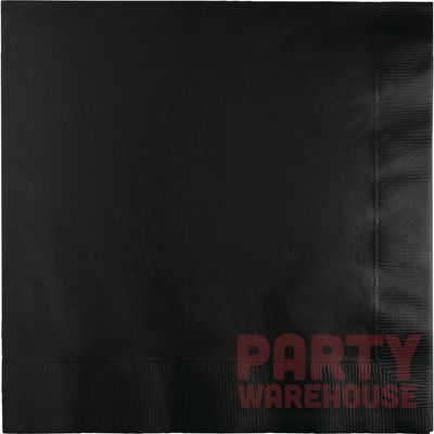Luncheon Napkins 2 Ply Black Velvet 50 Ct