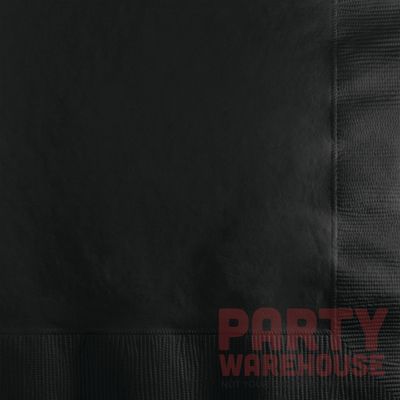 Beverage Napkin 2Ply Black Velvet 50 Ct