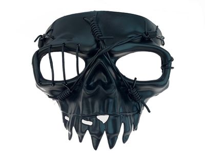 Black Skull Half Mask
