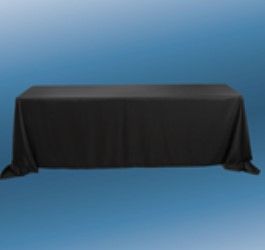 Black Fabric Tablecover - Rectangular 90&quot; X 132&quot;