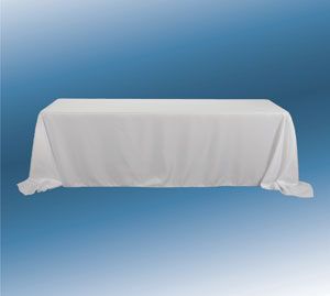 White Fabric Tablecover - Rectangular 90&quot; X 132&quot;