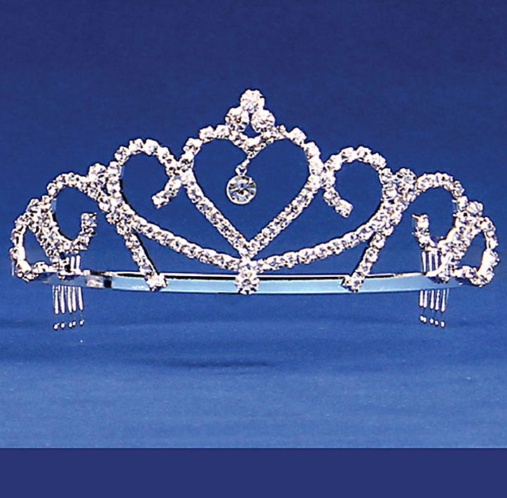 Heart w/Hanging Jewel Tiara 2&quot;