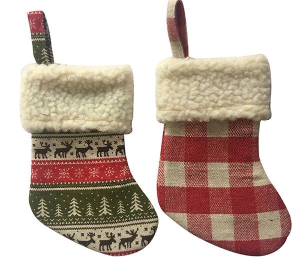 Woodland Mini Fleece Stocking 7&quot;