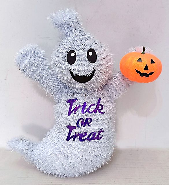 Tinsel Trick or Treat Ghost 3D 12.5&quot;