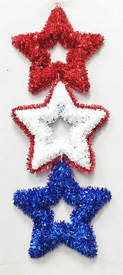 Tinsel Star Dangler  20.5&quot;