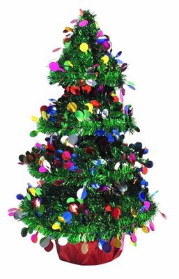 Tinsel Christmas Tree 3D 14&quot;