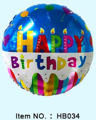 Primary Candles Birthday - 18&quot; Helium Filled Foil Balloon, Ribbon