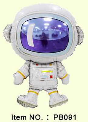 32&quot; Astronaut Shape Helium Inflated, Ribbon