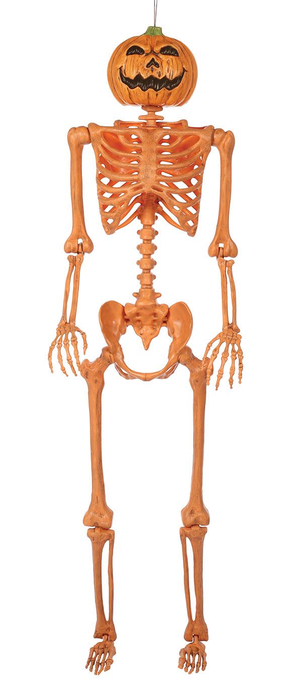 Pumpkin Head Skeleton Orange 60&quot;