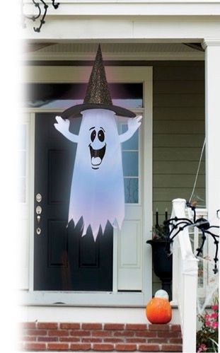 5&#39; Light-Up Ghost w/ Witch Hat