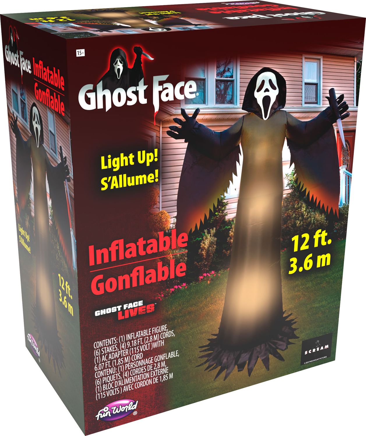 12&#39; Ghost Face Lawn Inflatable