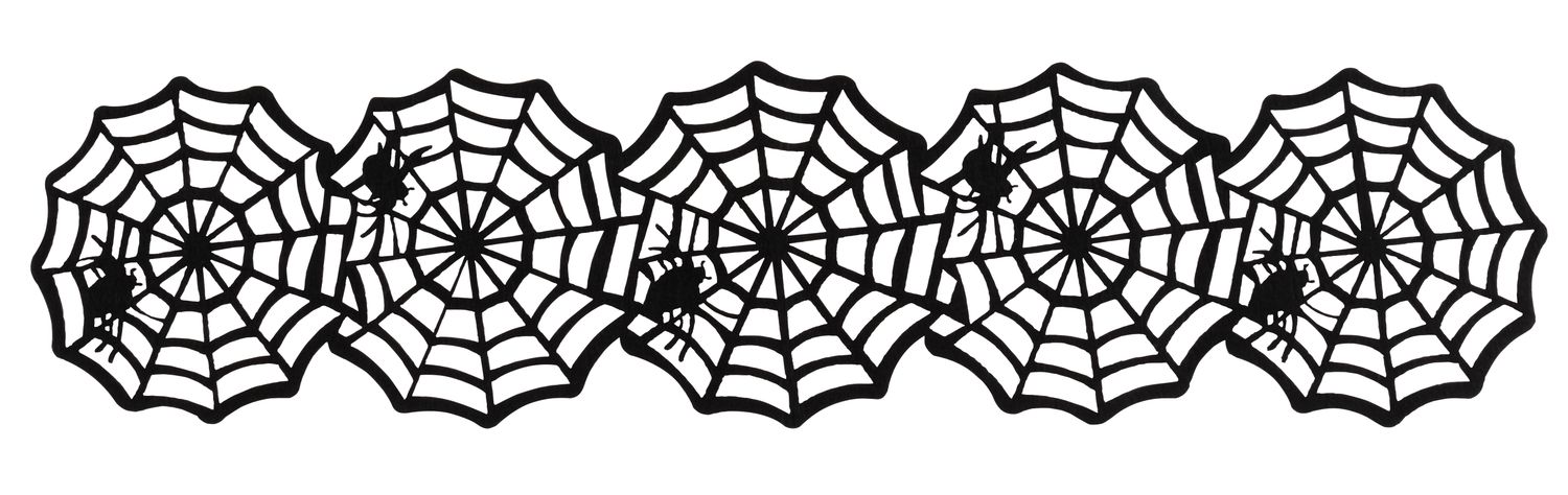 Felt  Spiderweb Table Runner