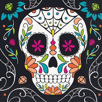 Day Of The Dead Skull - Lunch Napkins 16ct