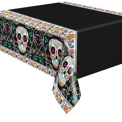 Day Of The Dead Skull - Tablecover 54&quot; X 84&quot;