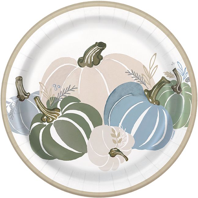 Modern Pastel Thanksgiving - 9&quot; Plate 8ct