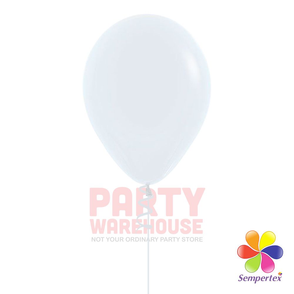 Fashion White 11&quot; Helium Filled Latex Balloon and Ribbon