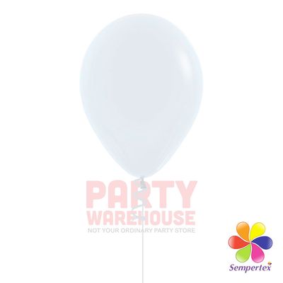 Fashion White 11&quot; Helium Filled Latex Balloon and Ribbon