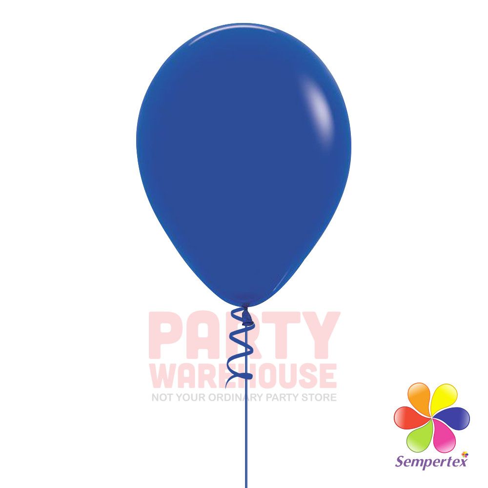 Fashion Royal Blue 11&quot; Helium Filled Latex Balloon and Ribbon
