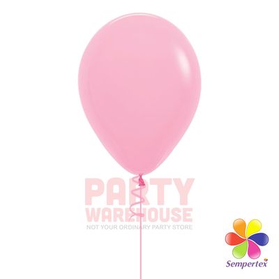 Fashion Bubble Gum Pink 11&quot; Helium Filled Latex Balloon and Ribbon