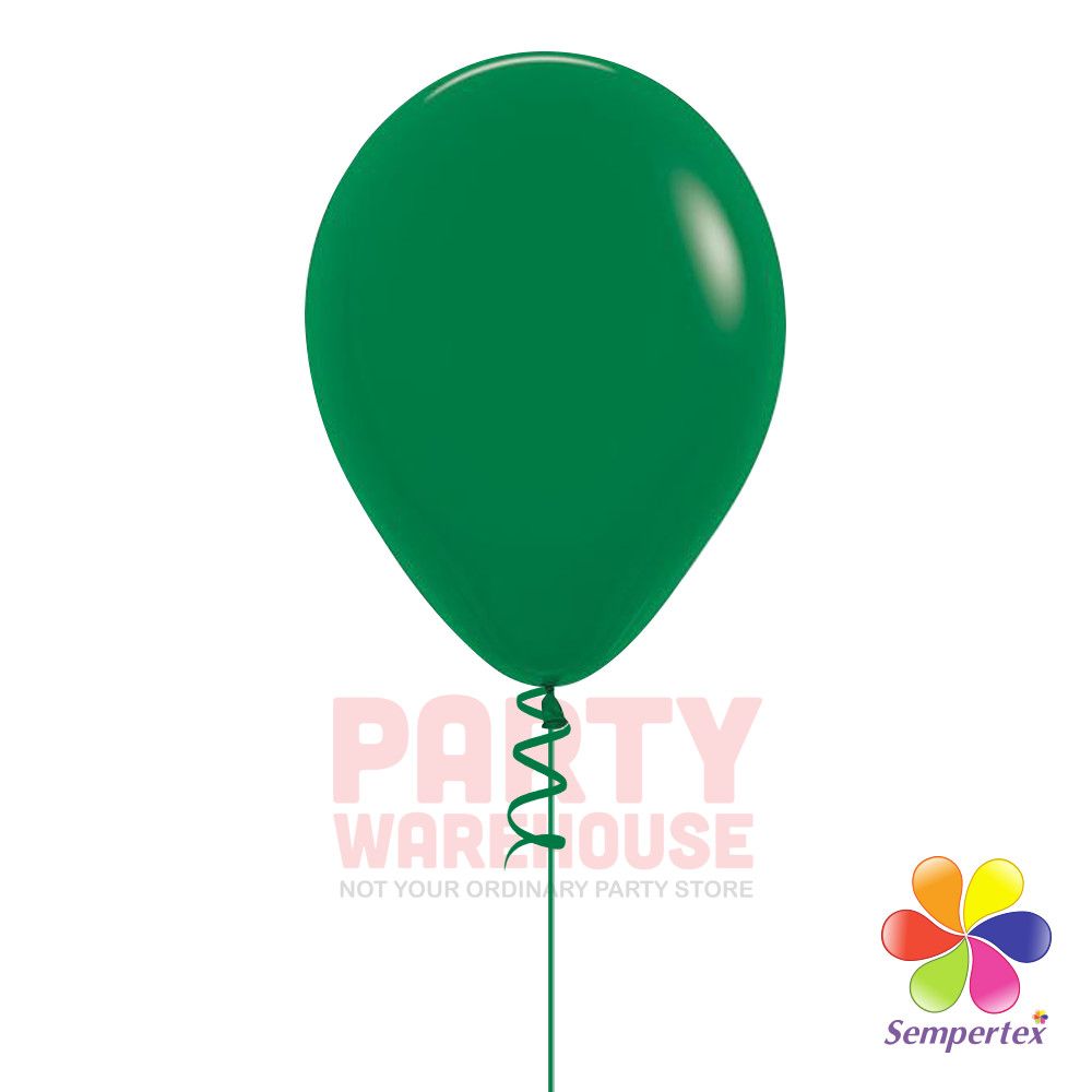 Fashion Forest Green 11&quot; Helium Filled Latex Balloon and Ribbon