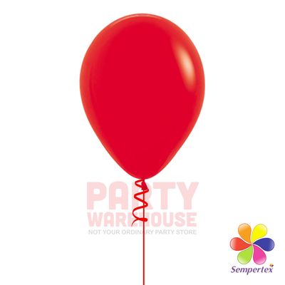 Fashion Red 11&quot; Helium Filled Latex Balloon and Ribbon