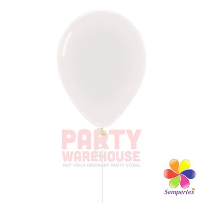 Crystal Clear 11&quot; Helium Filled Latex Balloon and Ribbon