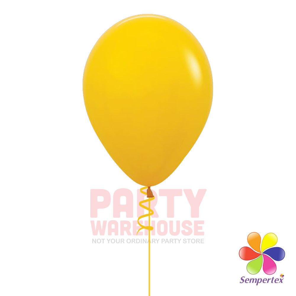Deluxe Honey Yellow 11&quot; Helium Filled Latex Balloon and Ribbon