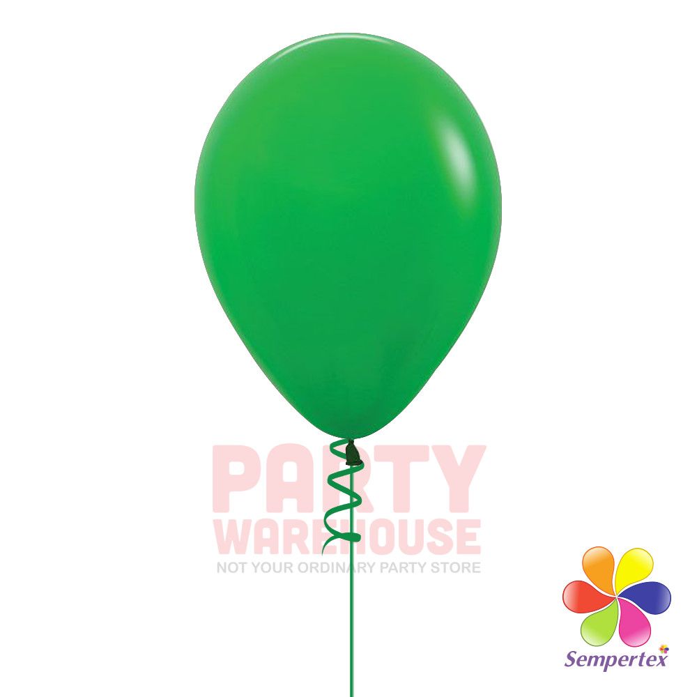 Deluxe Shamrock Green 11&quot; Helium Filled Latex Balloon and Ribbon