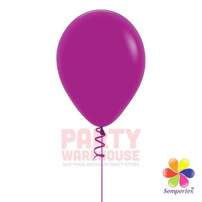 Deluxe Purple Orchid 11&quot; Helium Filled Latex Balloon and Ribbon