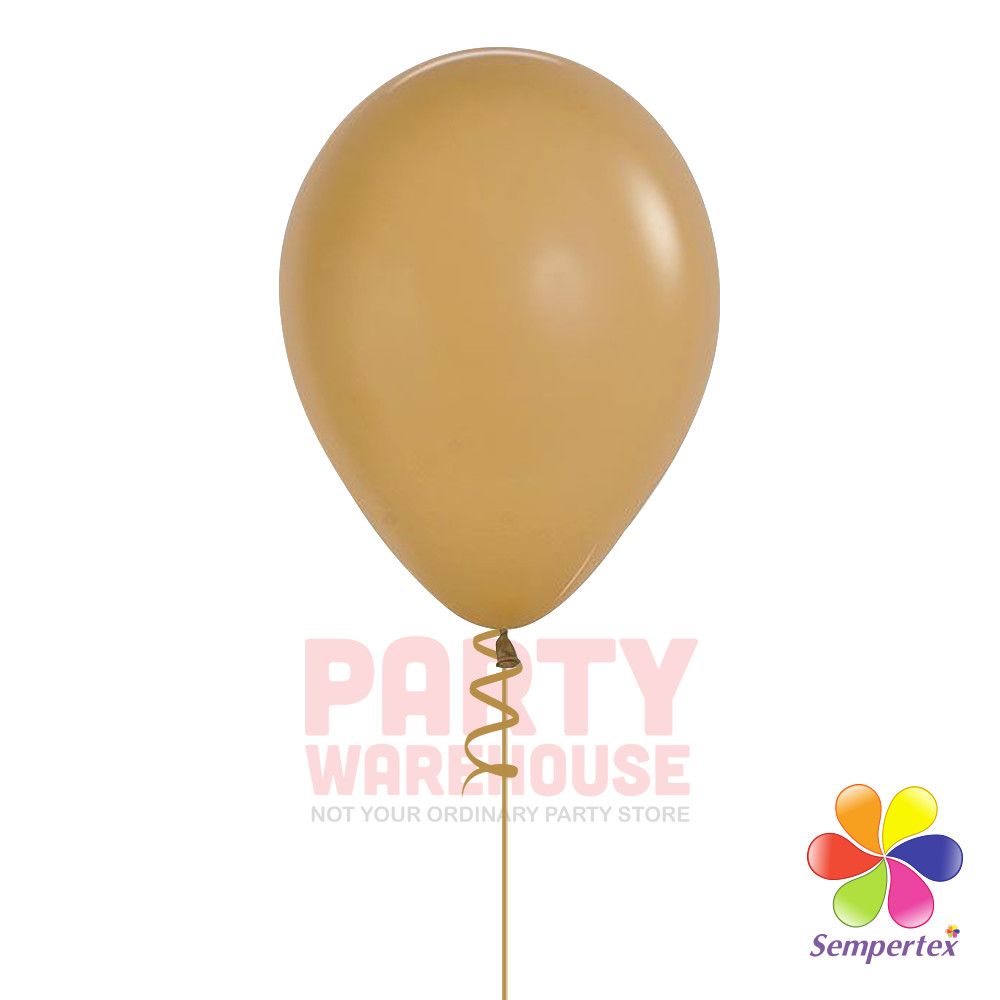 Deluxe Latte 11&quot; Helium Filled Latex Balloon and Ribbon