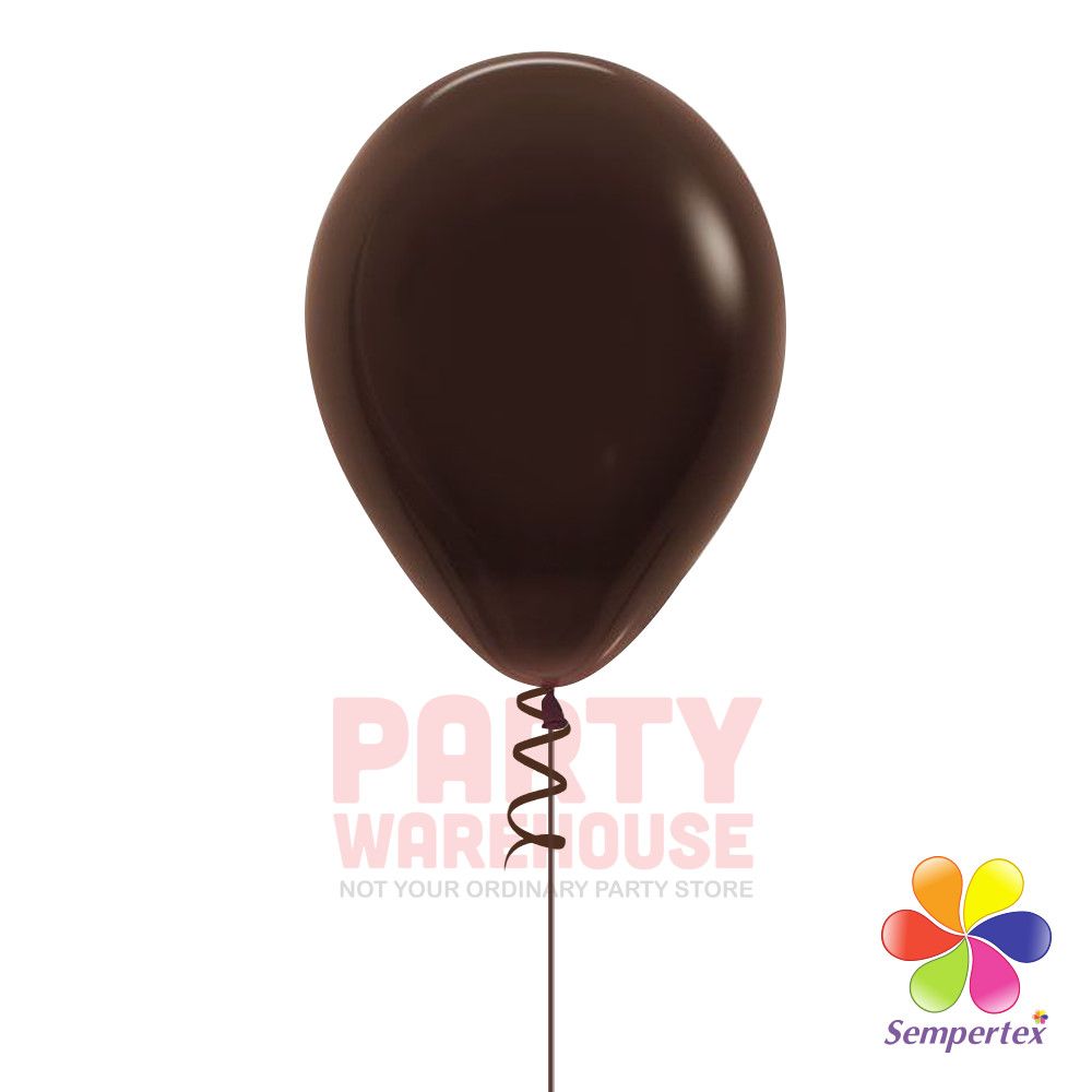 Deluxe Chocolate 11&quot; Helium Filled Latex Balloon and Ribbon